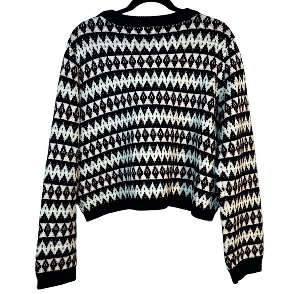 La Ligne Merino Wool Recurate Courchevel Henley fair isle sweater size xl - Picture 4 of 11